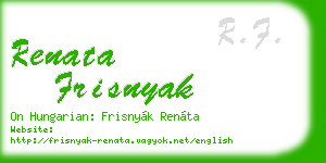 renata frisnyak business card